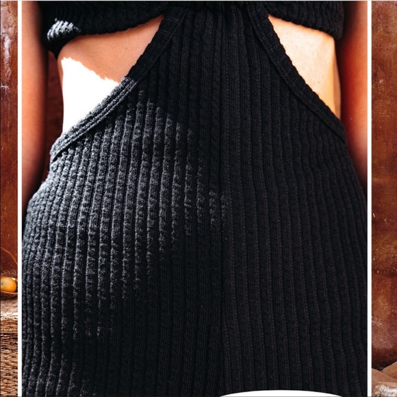 Vici NO PROMISES RIBBED KNIT CUTOUT JUMPSUIT - Picture 8 of 12